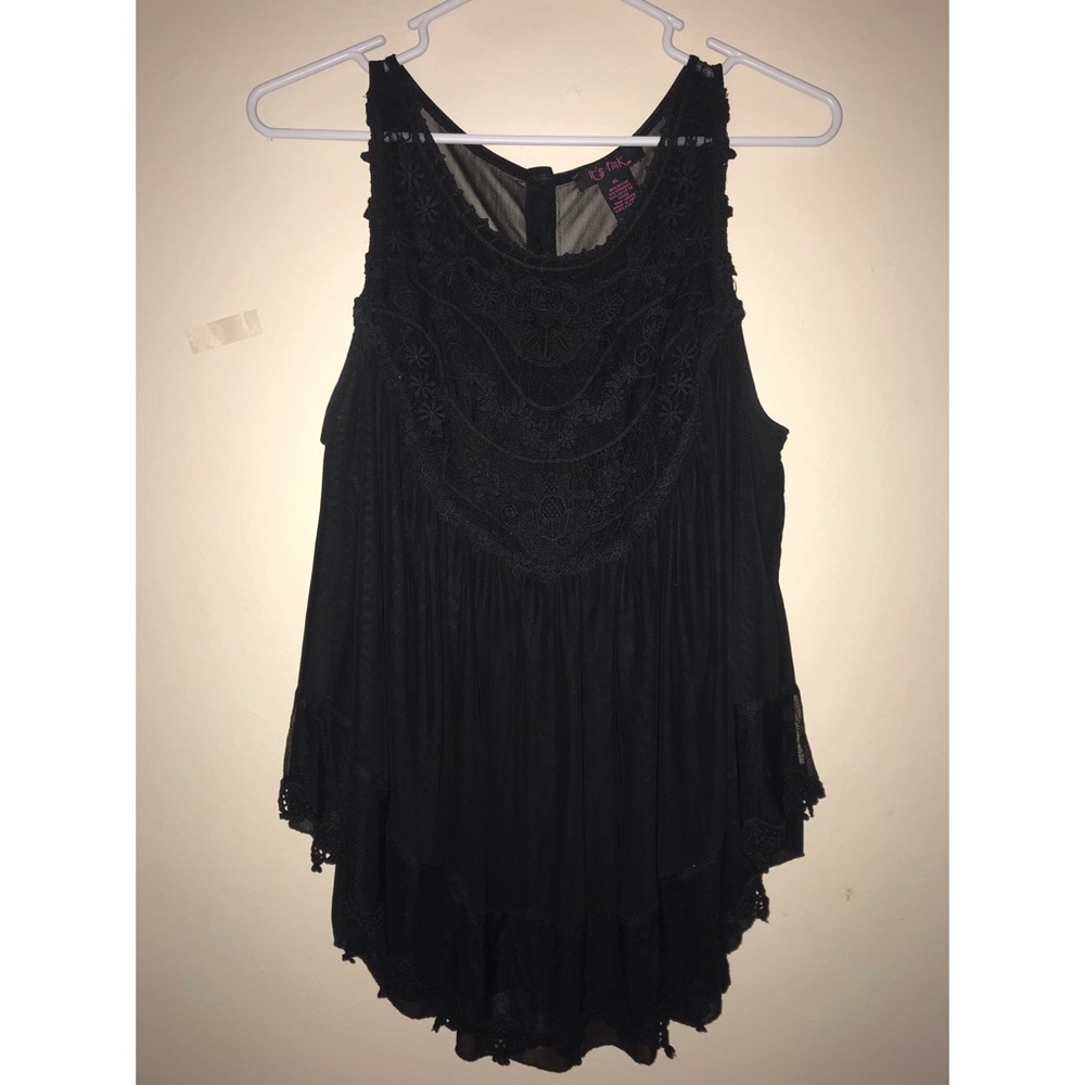 Black lace tank top